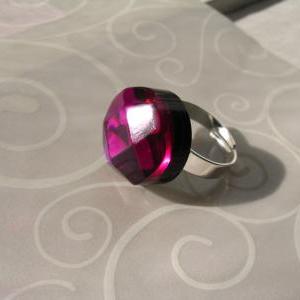 Chunky Pink Diamond Cabochon Ring