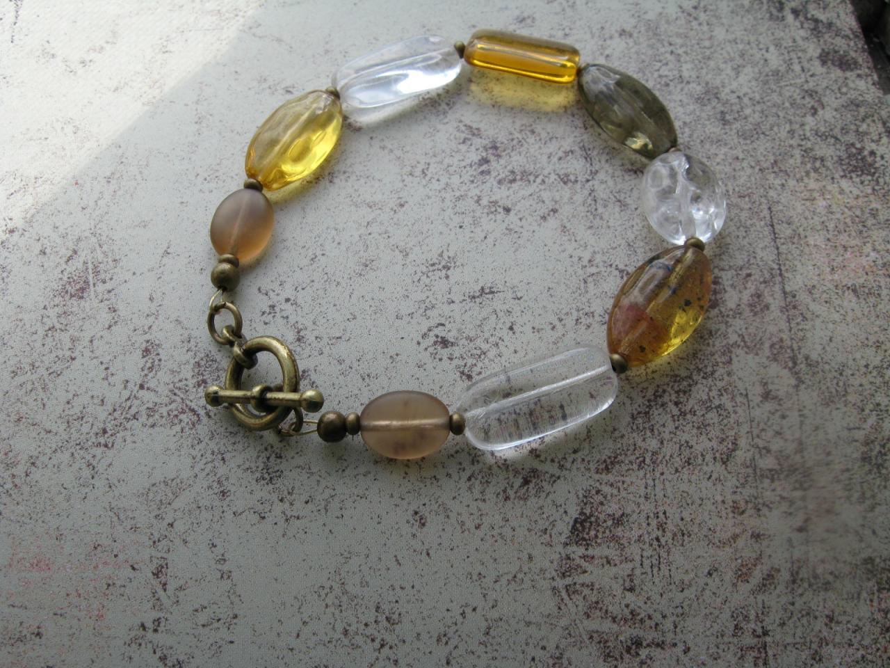 Honey Mix Glass Bracelet